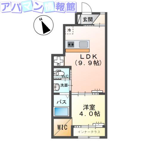 デュオモンテ(1LDK/1階)の間取り写真