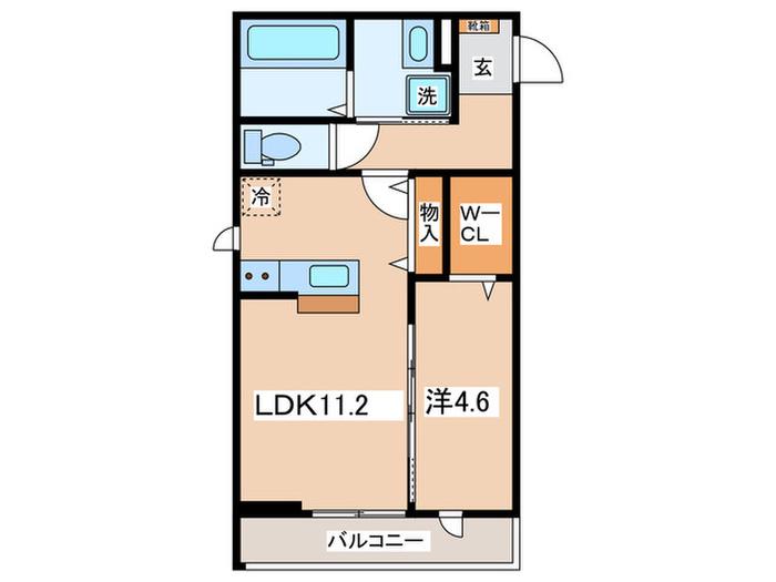 メゾン獅子ケ谷(1LDK/2階)の間取り写真