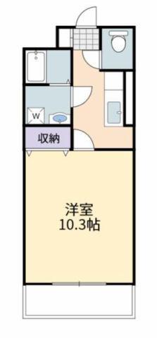 コンフォートタウン寺家 (1K/2階)の間取り写真