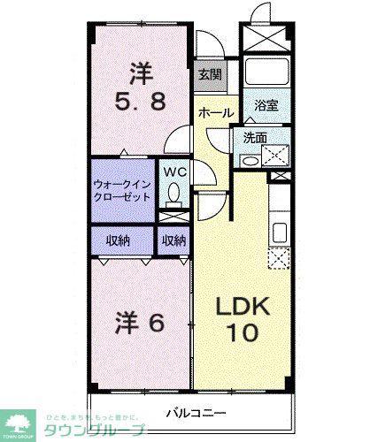 レジデンス池谷(2LDK/2階)の間取り写真