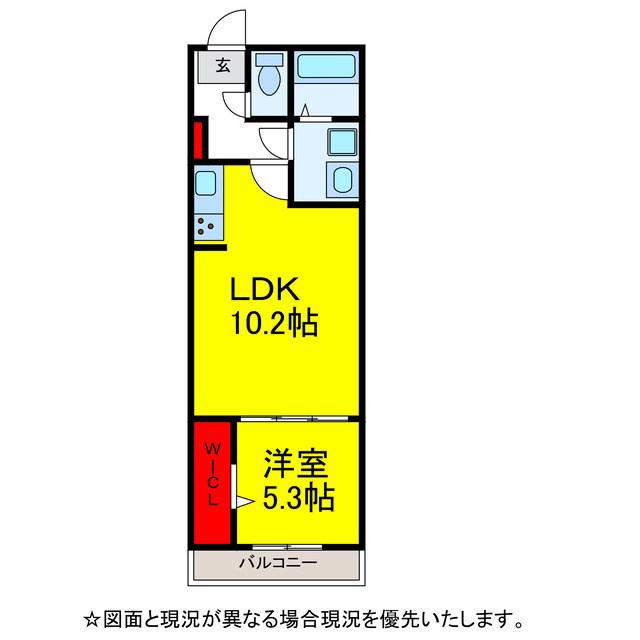 D-ROOM IGODAI(1LDK/3階)の間取り写真