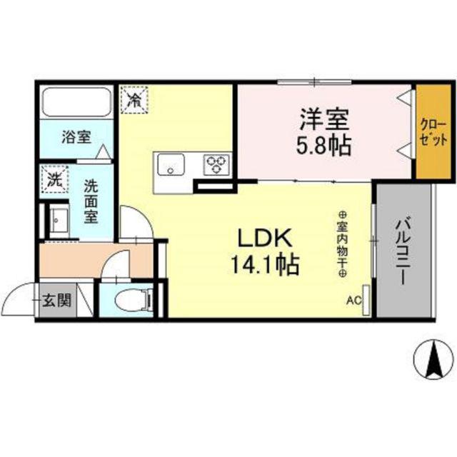 MAISON DE LUMIERE(1LDK/2階)の間取り写真