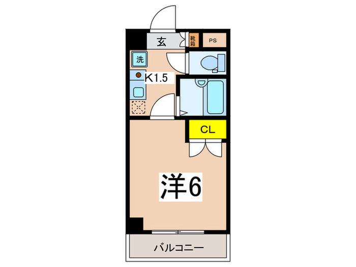 KDXレジデンス横浜関内(1K/8階)の間取り写真