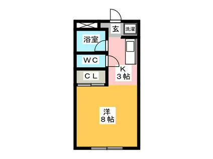 ラフォーレ・N(ワンルーム/1階)の間取り写真