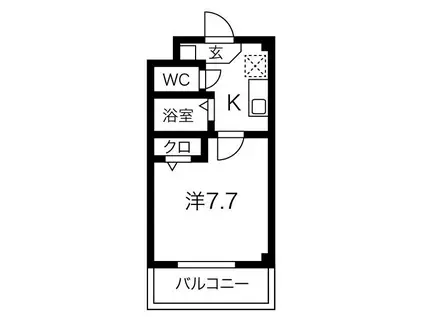 メゾンボー隅田II(1K/2階)の間取り写真