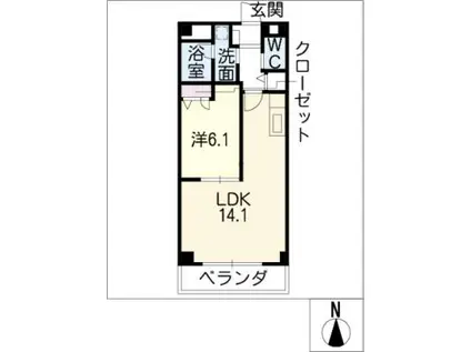 メゾン・ド・レーヴ(1LDK/3階)の間取り写真