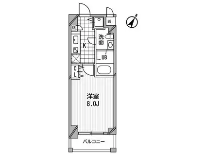 アーデン京町堀ウエスト(ワンルーム/10階)の間取り写真