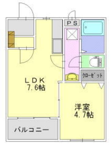 レガーロ(1LDK/3階)の間取り写真