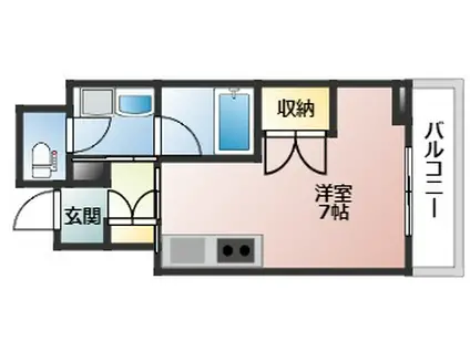 TM ALMEZビル(ワンルーム/6階)の間取り写真