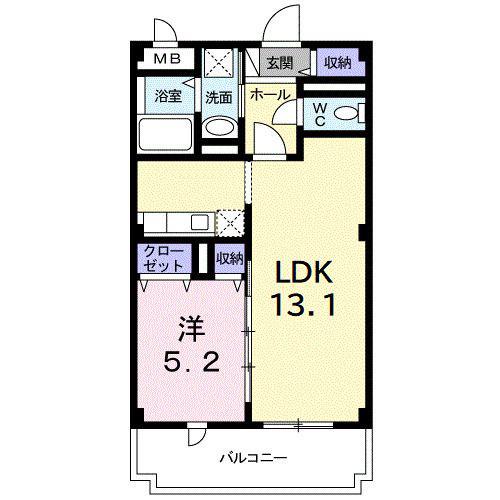 ELSHEART エルシャート(1LDK/3階)の間取り写真
