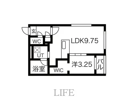 グレーシア東札幌(1LDK/3階)の間取り写真