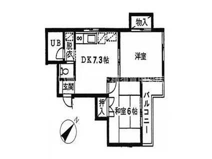 ストークヴィラ一色(2DK/2階)の間取り写真