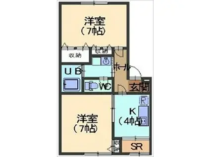 ピュール・ノーヴァ(2K/2階)の間取り写真