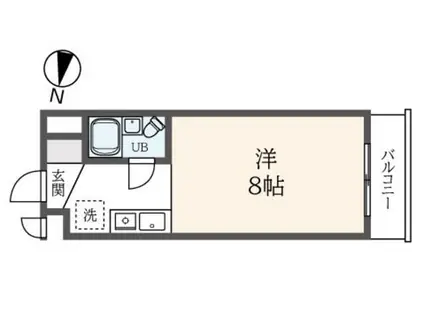ユーカリハイツ八王子(ワンルーム/3階)の間取り写真