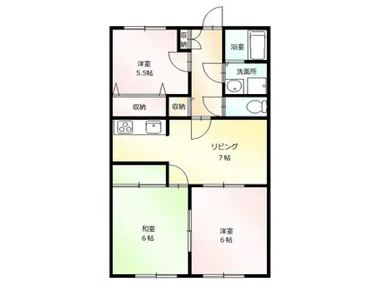 ラーククレストNOMURA(3LDK/3階)の間取り写真