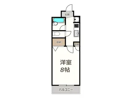 HIYORI-I(1K/1階)の間取り写真