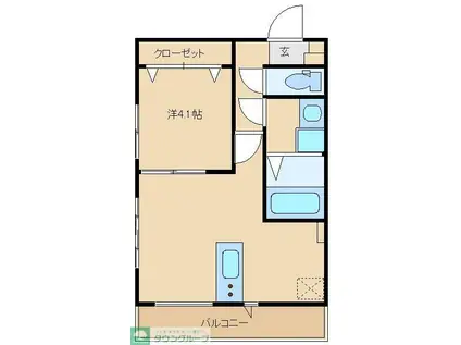 GREENNOAH(1LDK/2階)の間取り写真