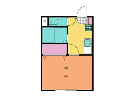 第2酒井マンション(1K/1階)の間取り写真