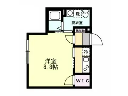 ベイルーム相模原部(1K/3階)の間取り写真