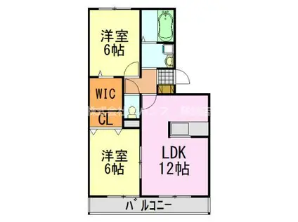 グランデール(2LDK/1階)の間取り写真