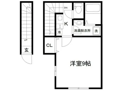 メゾン・ド・マノン(1K/2階)の間取り写真