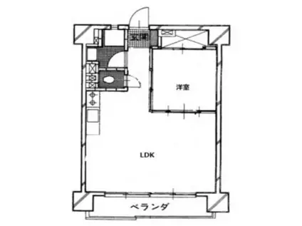 桜上水山森マンション(1LDK/2階)の間取り写真