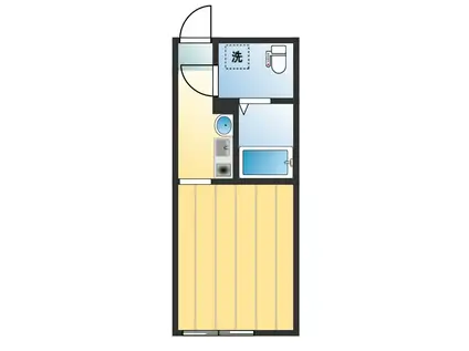 エンシ・タロ 街灯りと白いキャンバス(ワンルーム/3階)の間取り写真