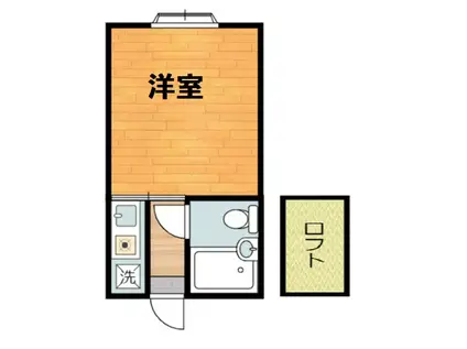 ホワイトベース(ワンルーム/1階)の間取り写真