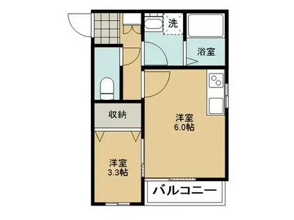 エターナル メゾン(1DK/1階)の間取り写真