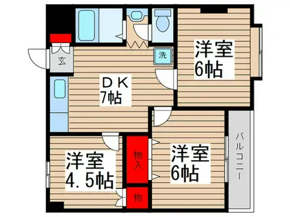 マウント・ビレッヂ5(3DK/2階)の間取り写真