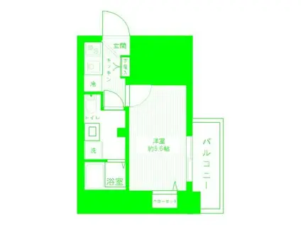 LEXE横濱阪東橋Ⅱ(1K/1階)の間取り写真