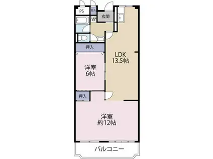 ローレルハイツ千里 3号棟(2LDK/11階)の間取り写真