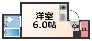 アパートメント東成II(ワンルーム/4階)の間取り写真