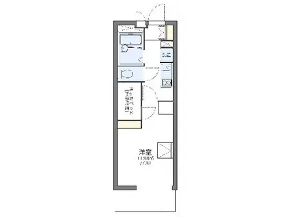 レオパレスハポネスIII(1K/2階)の間取り写真