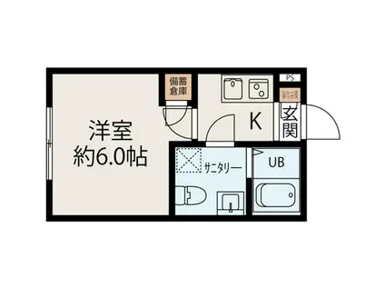 CIEL町屋(1K/3階)の間取り写真