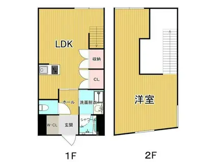 フォレスト小串(1LDK/1階)の間取り写真