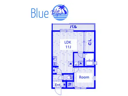 スプルース逗子(1LDK/2階)の間取り写真
