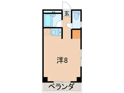 タカラビル(ワンルーム/4階)の間取り写真