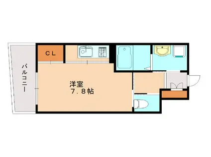 MGA城内(ワンルーム/3階)の間取り写真