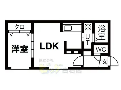 ALPHA本郷通(1LDK/1階)の間取り写真