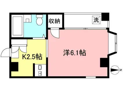 プチメゾン下高井戸(1K/3階)の間取り写真