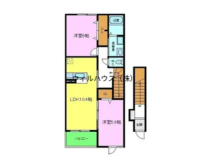 パークサイド ステージ(2LDK/2階)の間取り写真