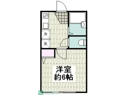 ベネディーレ大田(1K/1階)の間取り写真