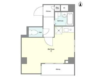 FLATONE新中野(ワンルーム/3階)の間取り写真