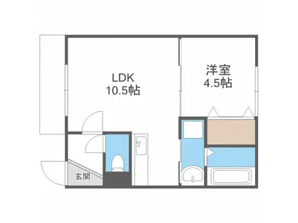 サンスクリット ワン(1LDK/3階)の間取り写真