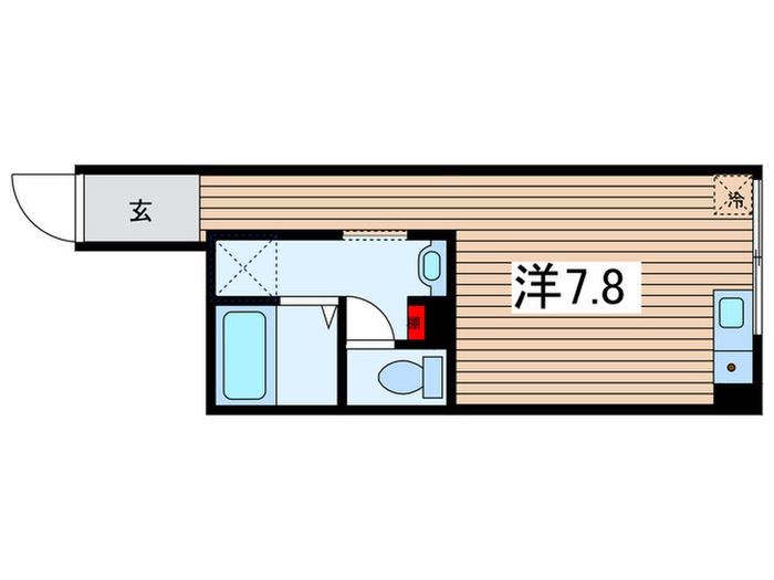 TANOSHIME荘(ワンルーム/1階)の間取り写真