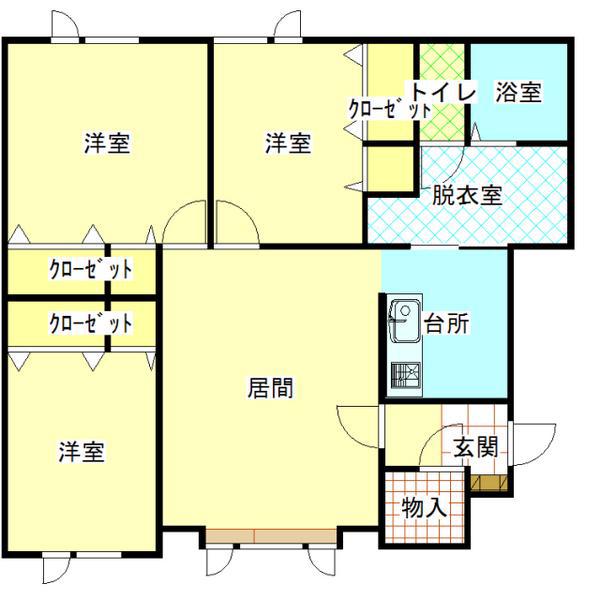 アルソス(3LDK/2階)の間取り写真