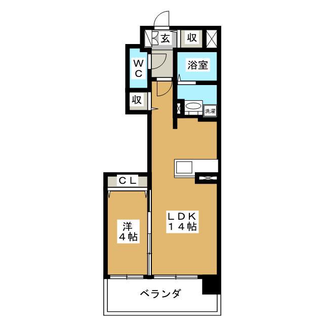 アヴァンセ東口(1LDK/3階)の間取り写真