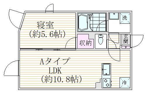 グランピア笹塚(1LDK/1階)の間取り写真