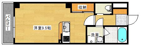 ソレイユ観音(ワンルーム/2階)の間取り写真